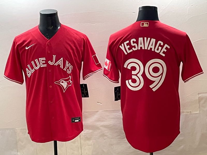 Men 2025 Toronto Blue Jays #39 Yesavage Red Game Nike MLB Jersey style 01->toronto blue jays->MLB Jersey